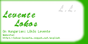 levente lokos business card